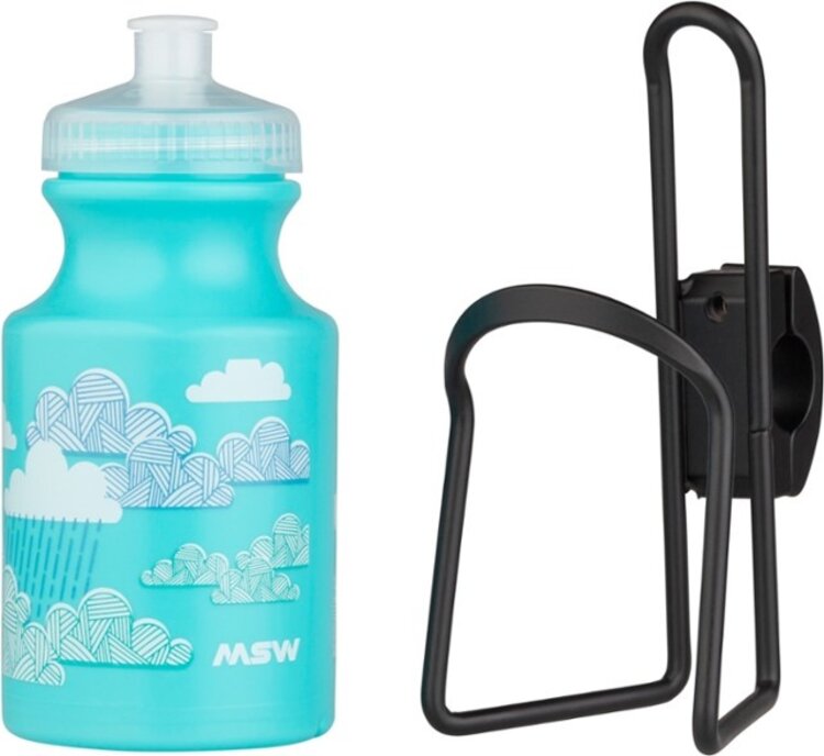 MSW Clouds Kids Water Bottle and Cage Kit