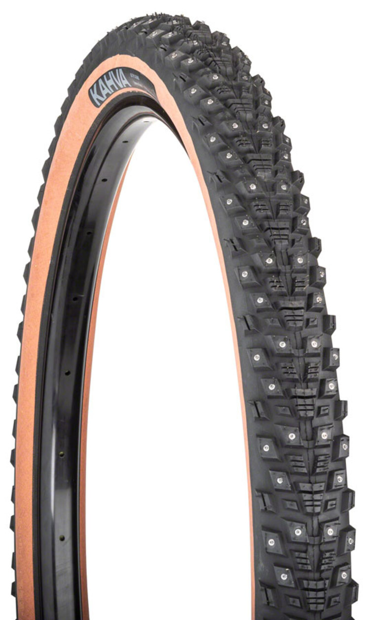 45NRTH 45NRTH Kahva Tire - 29 x 2.25, Tubeless, Folding, Tan, 60tpi, 252 Concave Carbide Studs