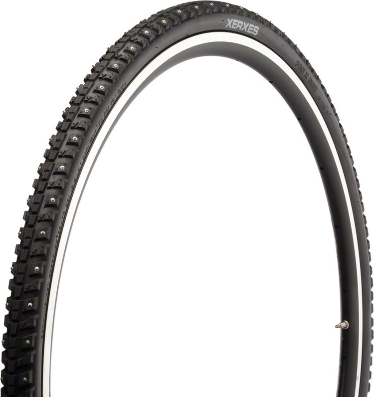 45NRTH 45NRTH Xerxes Tire - 700 x 30, Clincher, Steel, Black, 33tpi, 140 Carbide Steel Studs
