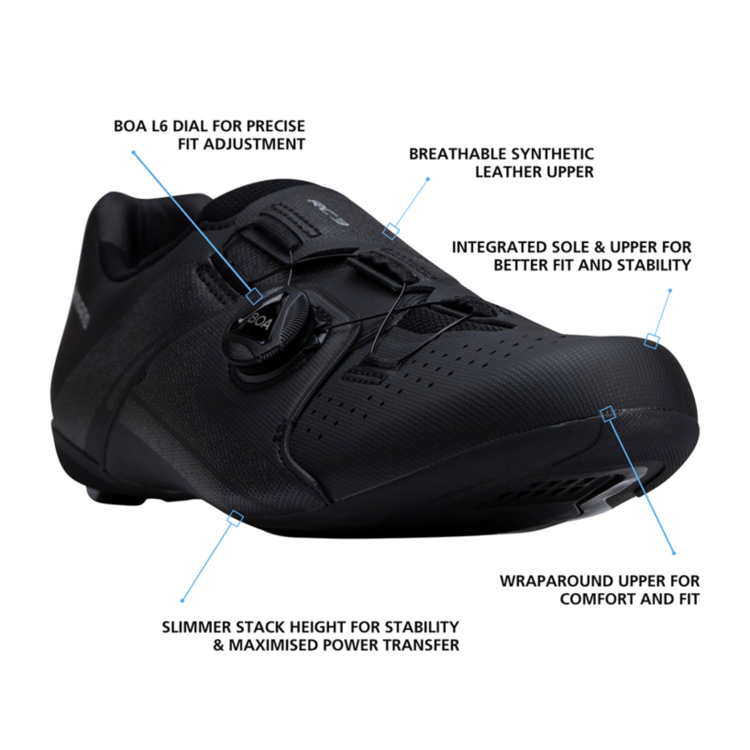 Shimano SH-RC300 BICYCLE SHOES - BLACK