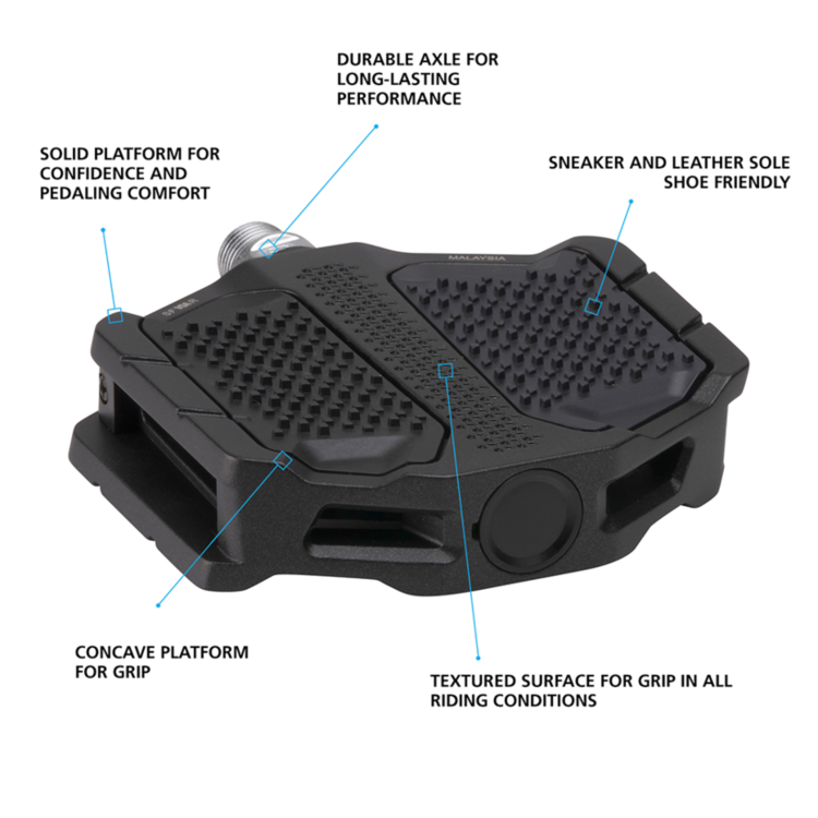 Shimano PD-EF205 SHIMANO FLAT PEDAL W/FRICTION PLATE