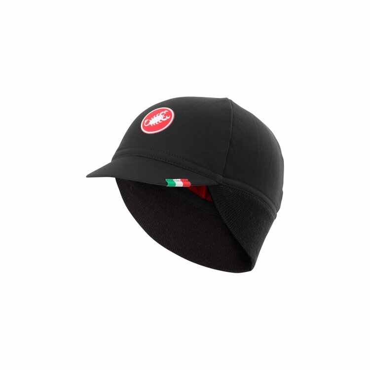 Castelli Difesa Thermal Cap -black red -OSFA