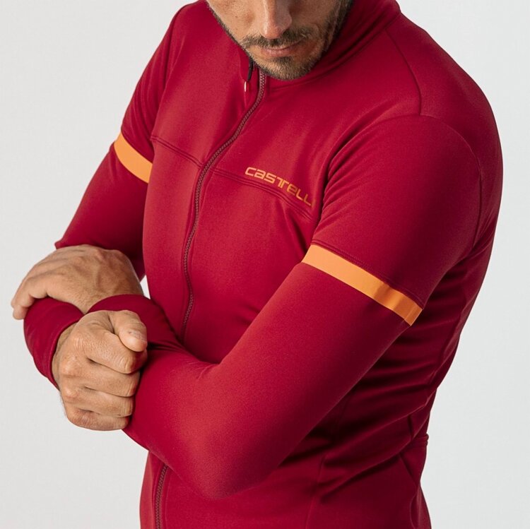 Castelli Castelli Fondo 2 Jersey FZ, Men's, Pro Red/Orange Reflex