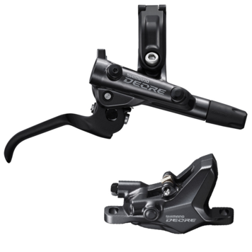Shimano DISC BRAKE ASSEMBLED SET/J-KIT, DEORE, BL-M6100(R), BR-M6100(R), W/O ADAPTER, METAL PAD (W/O FIN), 1700MM HOSE (SM-BH90-SS BLACK), W/CONNECTER INSERT
