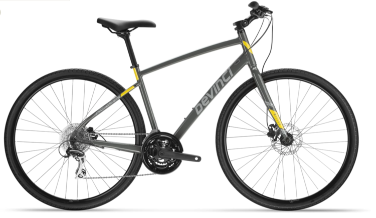 Devinci MILANO DISC Acera 24s, Grey/Yellow
