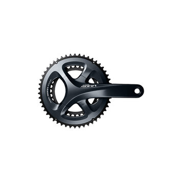 Shimano FRONT CHAINWHEEL, FC-R3000, SORA DOUBLE, 4-ARM 170MM 2-PCS FC, FOR REAR 9-SPEED, 50X34T W/O CG, W/O BB PARTS, IND.PACK