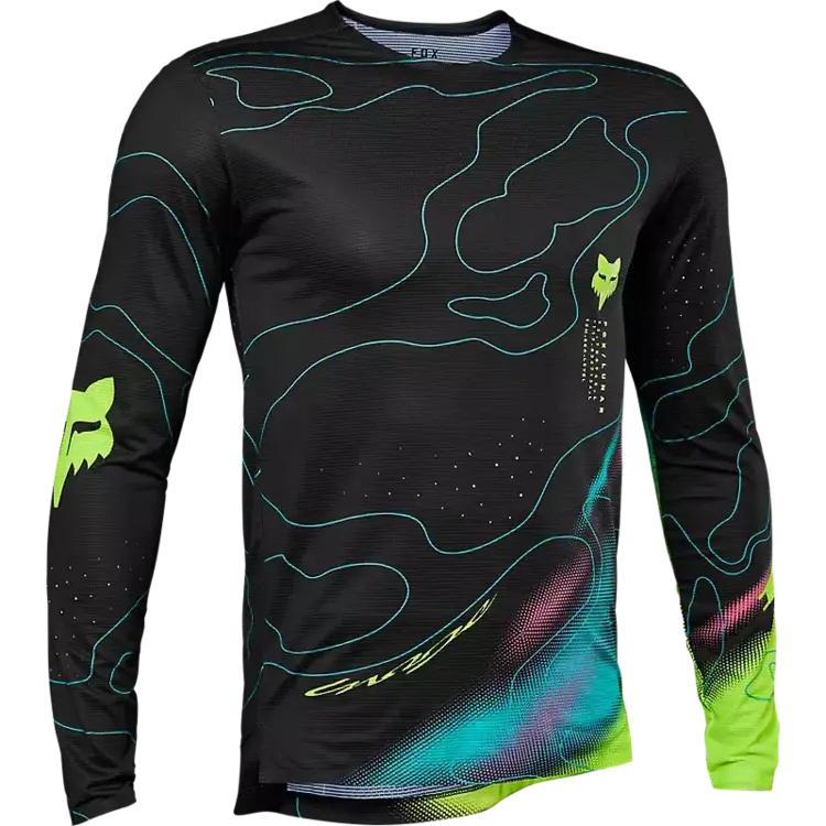 Fox Racing Fox Flexair Lunar Jersey LS, Men's, Black