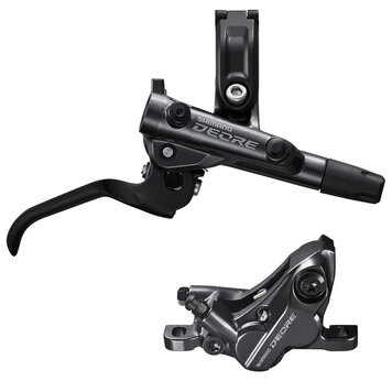 Shimano DISC BRAKE ASSEMBLED SET/J-kit, DEORE, BL-M6100(R), BR-M6120(R), W/O ADAPTER, METAL PAD (W/O FIN), 1700MM HOSE (SM-BH90-SS BLACK), W/CONNECTER INSERT