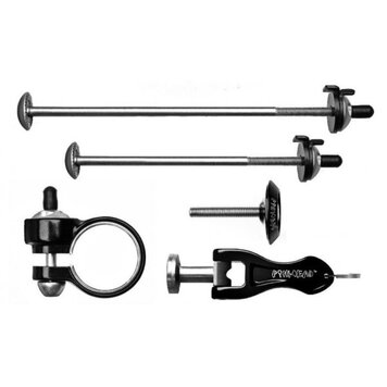 Pinhead 4 Pack Lock Set - QR Wheel Skewer locks, Seatpost/Saddle lock, and Headset/Stem lock
