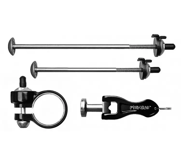 Pinhead Pinhead 3 Pack Lock Set - QR Wheel Skewer Locks and Seatpost Lock