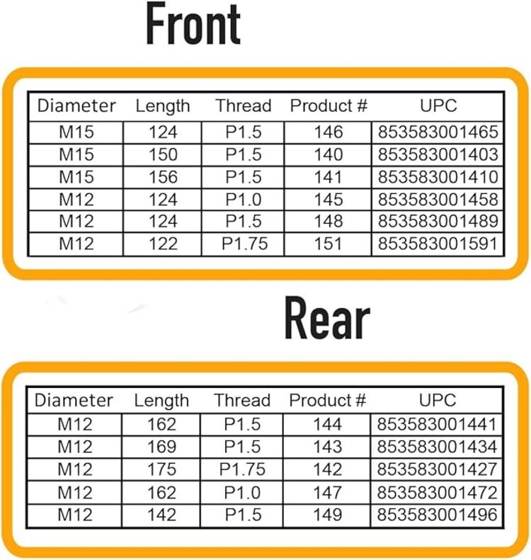 Pinhead Front Thru Axle Wheel Lock