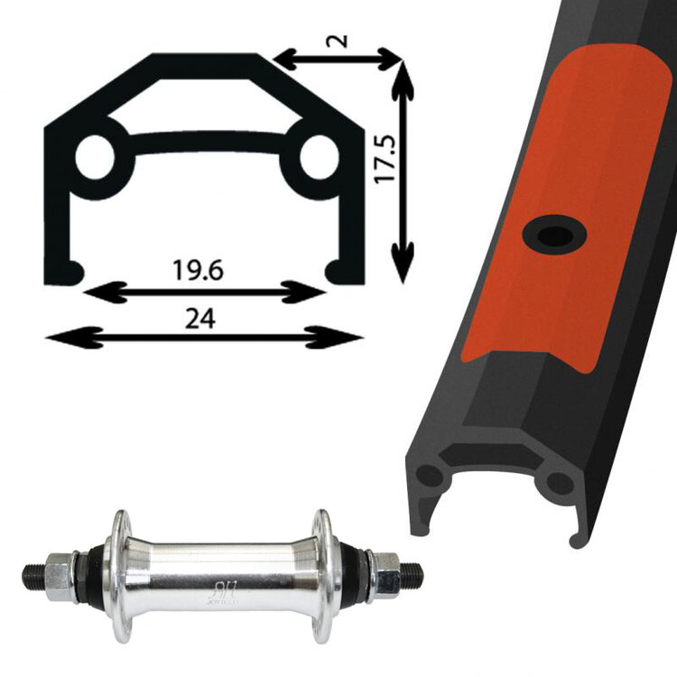 Damco rear wheel 27.5 black, freewheel, bolt-on