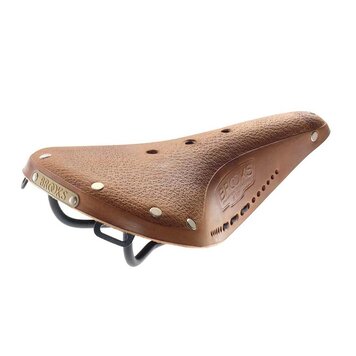Brooks B17 Softened Saddle Pre-aged Dark Tan with Laces