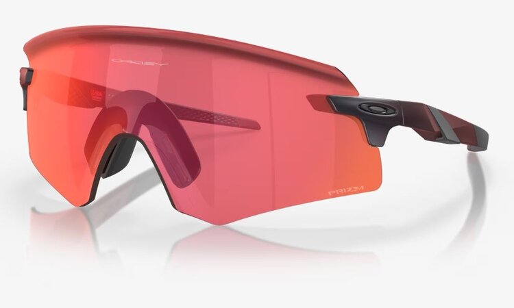 OAKLEY Encoder (low bridge fit) Matte Red Colorshift Frame w/ Prizm Trail Torch Lenses