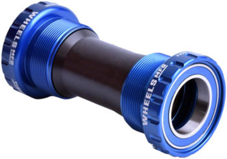 Wheels Manufacturing Wheels Manufacturing BSA Bottom Bracket - Shimano Hollowtech II Spindle, ABEC 3, Blue