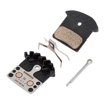 Shimano J04CJ-Type Disc Brake Pads, Metal Pad w/ Fin, Pair