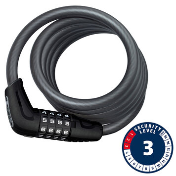 Abus Numero 5510C, Cable with 4 digit combination lock, 10mm x 180cm (12mm x 5.9')