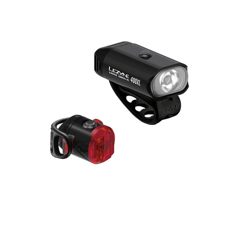 Lezyne Mini Drive 400XL / Femto USB Front and Rear Light Set
