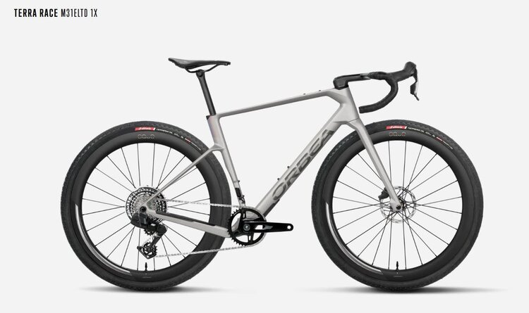 ORBEA Orbea, Terra Race M31e LTD 1X, MYO Custom Metallic Spark Silver/ Titanium (Matte), MEDIUM