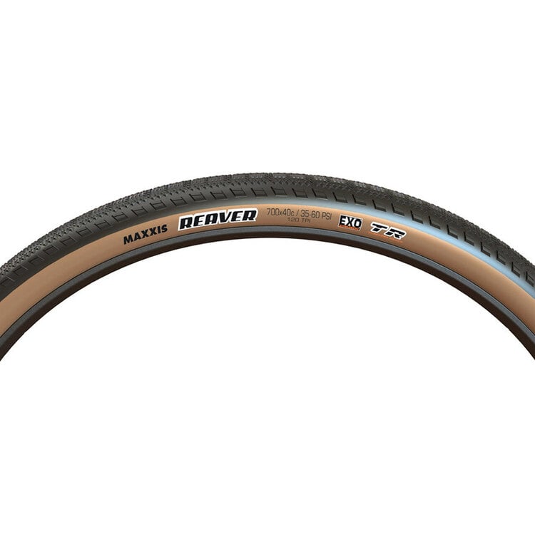 Maxxis Maxxis, Reaver, Gravel Tire, 700x45C, Folding, Tubeless Ready, HYPR-X, EXO, 120TPI, Tanwall