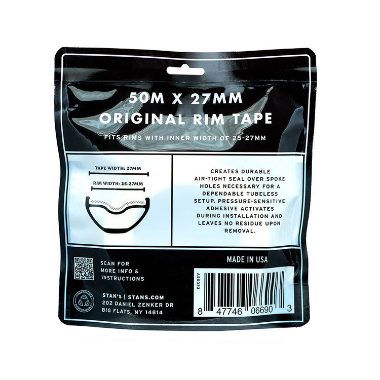 Stans No Tubes Stans No Tubes, Rim Tape, Tubeless Tape, 50m, 27mm