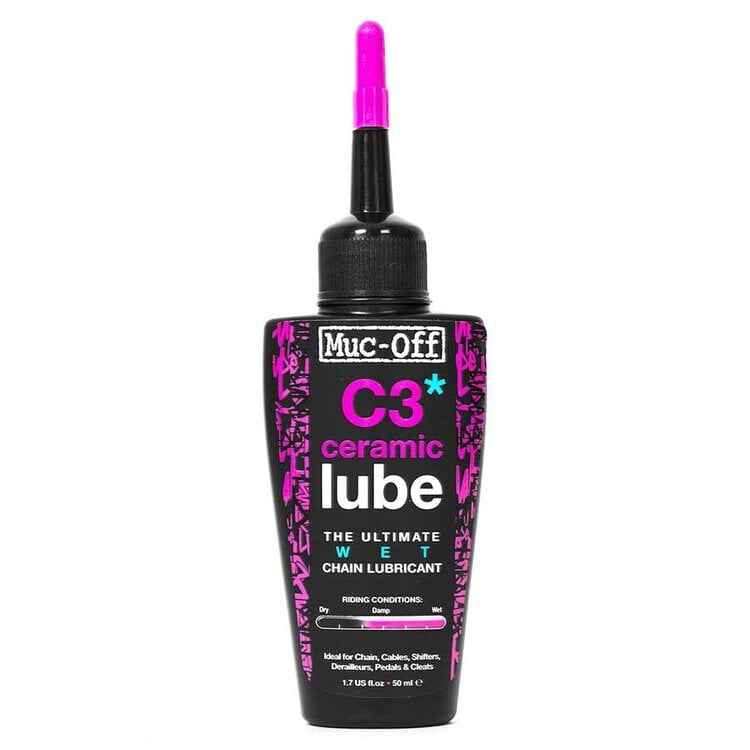 Muc-Off Muc-Off, C3 Ceramic Wet Lubricant, 50ml with UV Torch