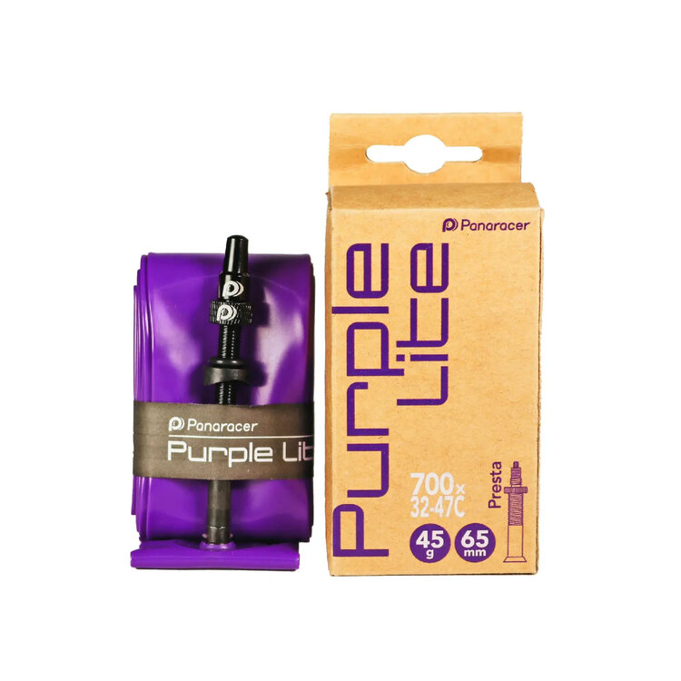 Panaracer Panaracer Purple Lite TPU Gravel Tube, Presta Valve, 700x32-47C, 65mm