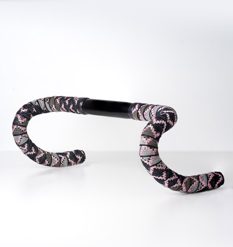 BTP Bartape BTP Woven & Ribbon Bartape, Woven Jungle Grey Pink, 2.5 mm