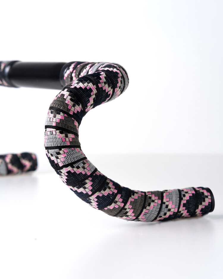 BTP Bartape BTP Woven & Ribbon Bartape, Woven Jungle Grey Pink, 2.5 mm
