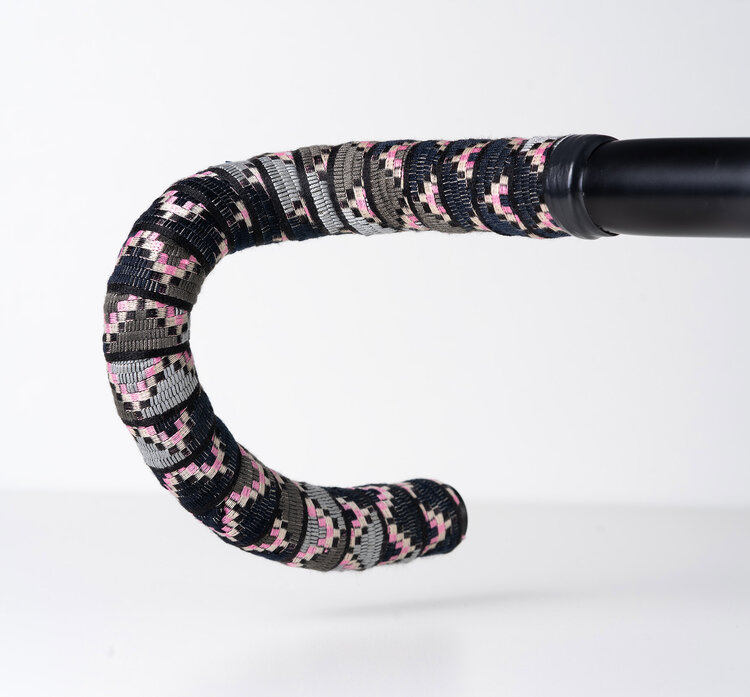 BTP Bartape BTP Woven & Ribbon Bartape, Woven Jungle Grey Pink, 2.5 mm