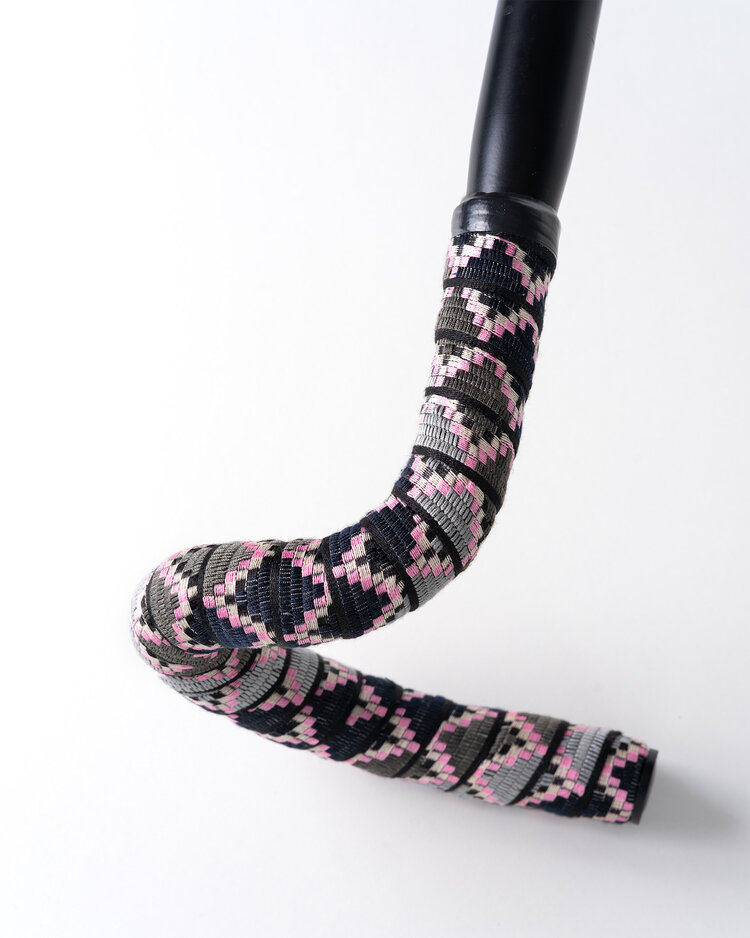 BTP Bartape BTP Woven & Ribbon Bartape, Woven Jungle Grey Pink, 2.5 mm