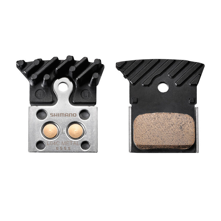 Shimano Shimano BP-L04C-MF Disc Brake Pads, Metal Pad w/ Fin & Spring, 1 Pair