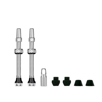 Muc-Off Tubeless Valves  V2, Presta, 60mm, Silver, Pair