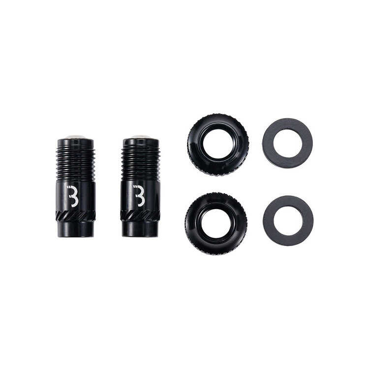 BBB Cycling BBB Cycling BTI-165 CoreCap, Tubeless Valve, Black, Pair