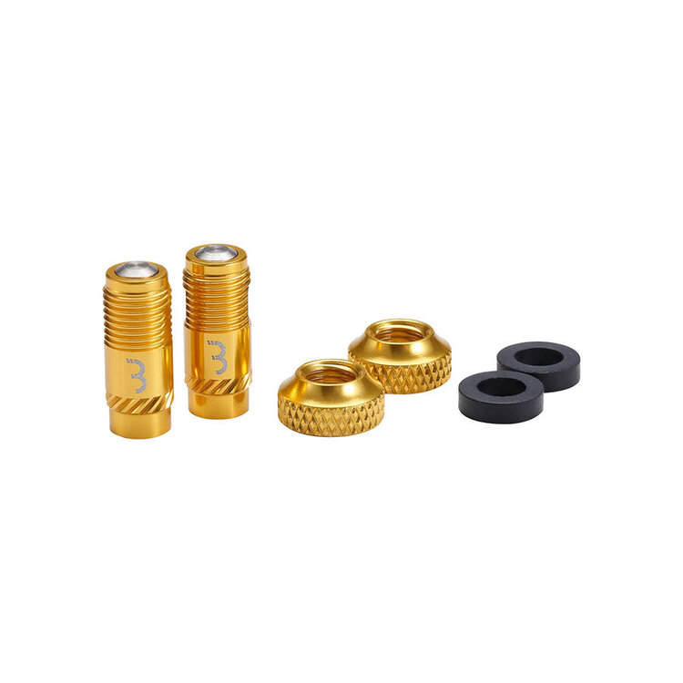 BBB Cycling BBB Cycling BTI-165 CoreCap, Tubeless Valve, Gold, Pair