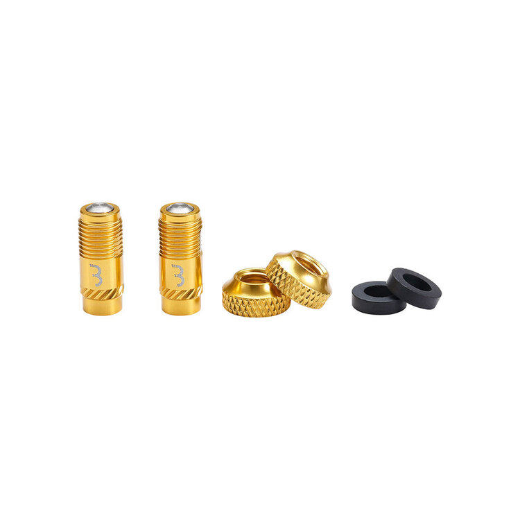 BBB Cycling BBB Cycling BTI-165 CoreCap, Tubeless Valve, Gold, Pair
