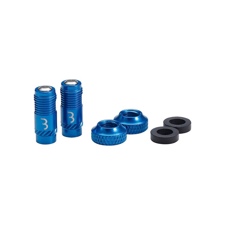 BBB Cycling BBB Cycling BTI-165 CoreCap, Tubeless Valve, Blue, Pair