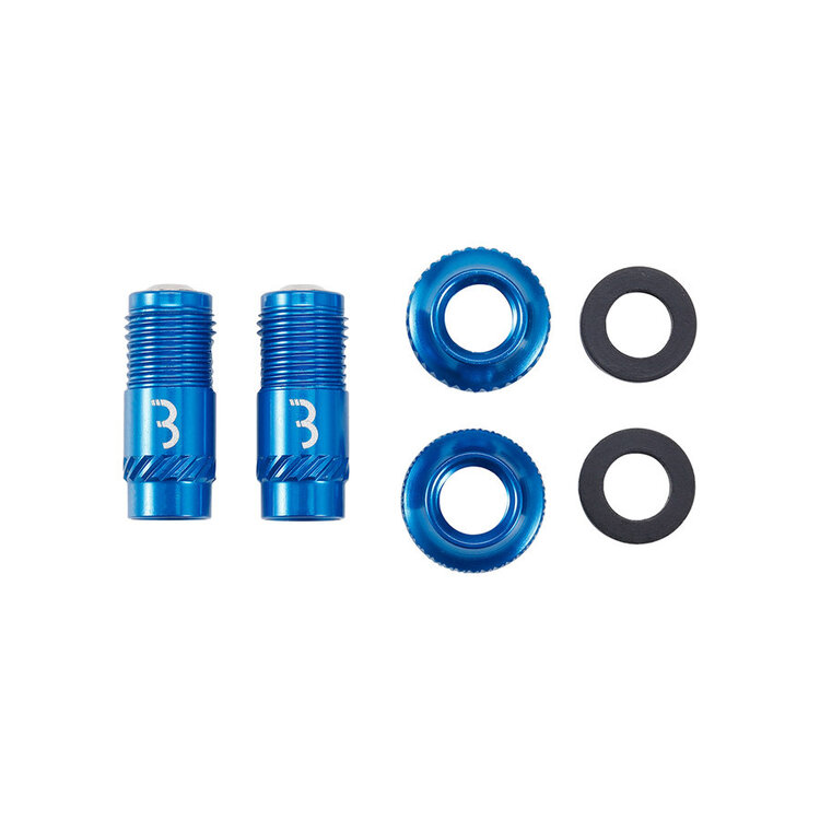 BBB Cycling BBB Cycling BTI-165 CoreCap, Tubeless Valve, Blue, Pair