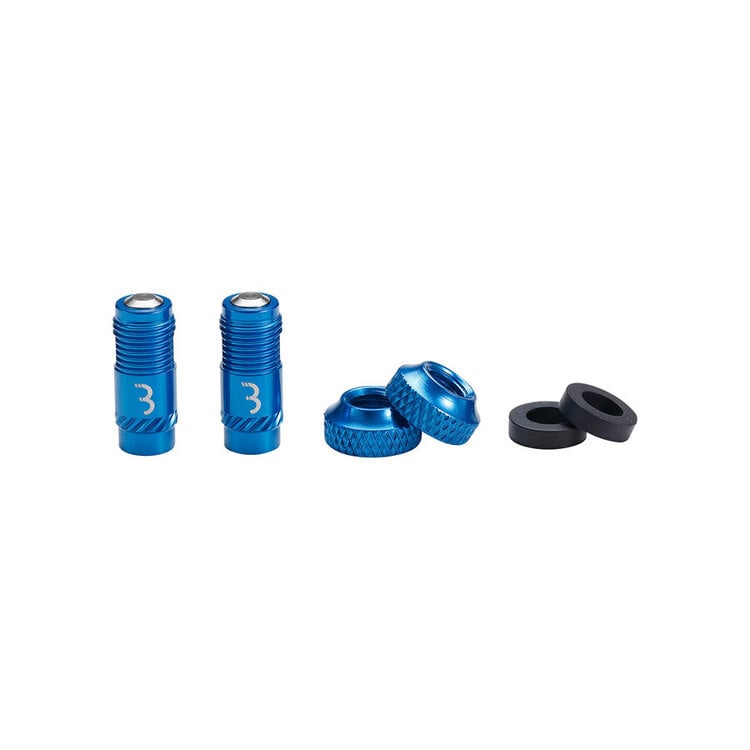 BBB Cycling BBB Cycling BTI-165 CoreCap, Tubeless Valve, Blue, Pair