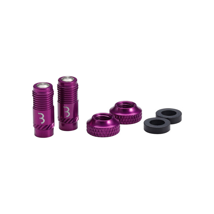 BBB Cycling BBB Cycling BTI-165 CoreCap, Tubeless Valve, Purple, Pair