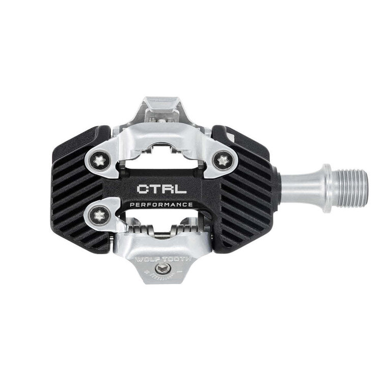Wolf Tooth CTRL Trail Performance Clipless Pedals - Dual Sided Clipless, Alloy, 9/16", Black, Pair, Shimano SPD