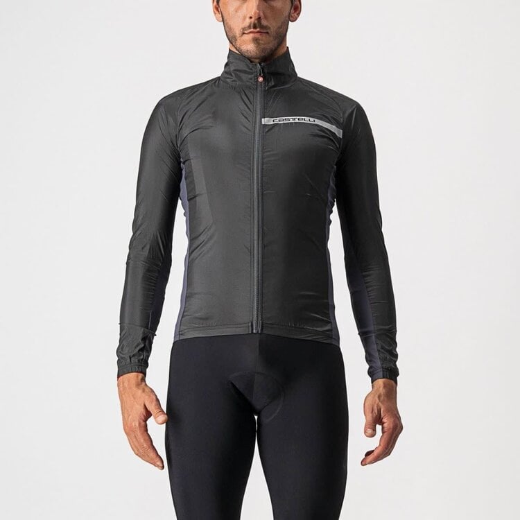 Castelli Castelli Squadra Stretch Jacket, Men's, Light Black/Dark Gray
