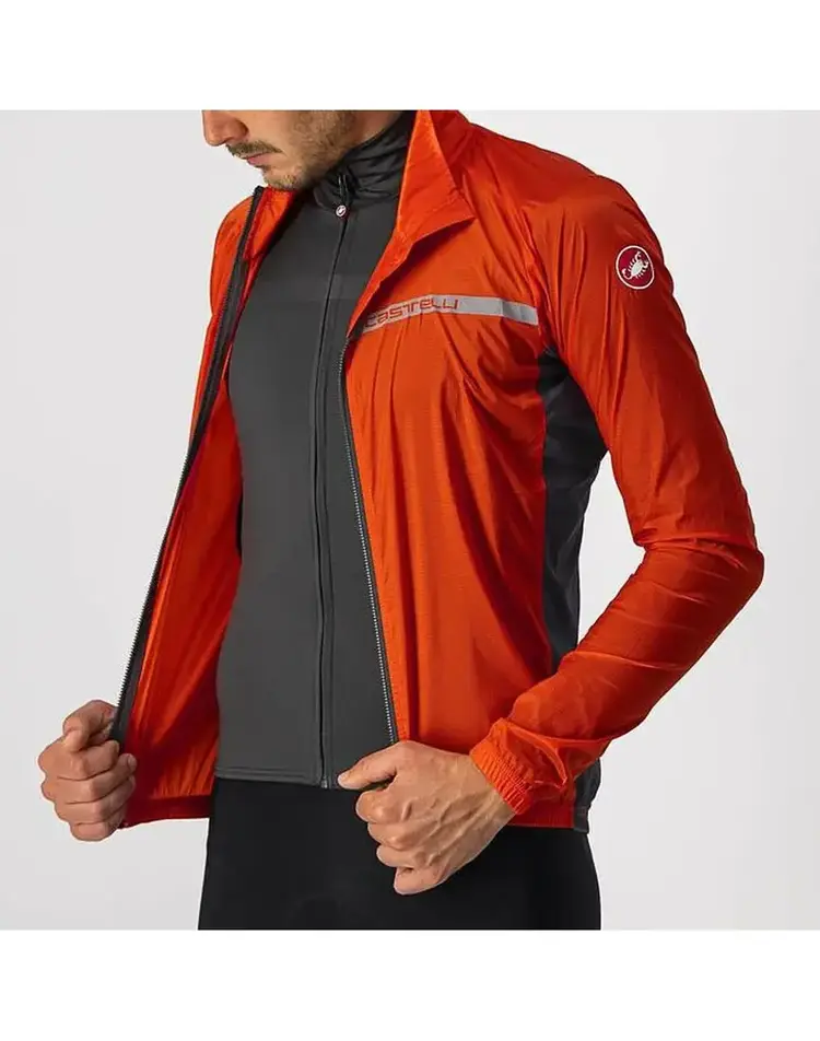 Castelli Castelli Squadra Stretch Jacket, Men's, Fiery Red/Dark Gray