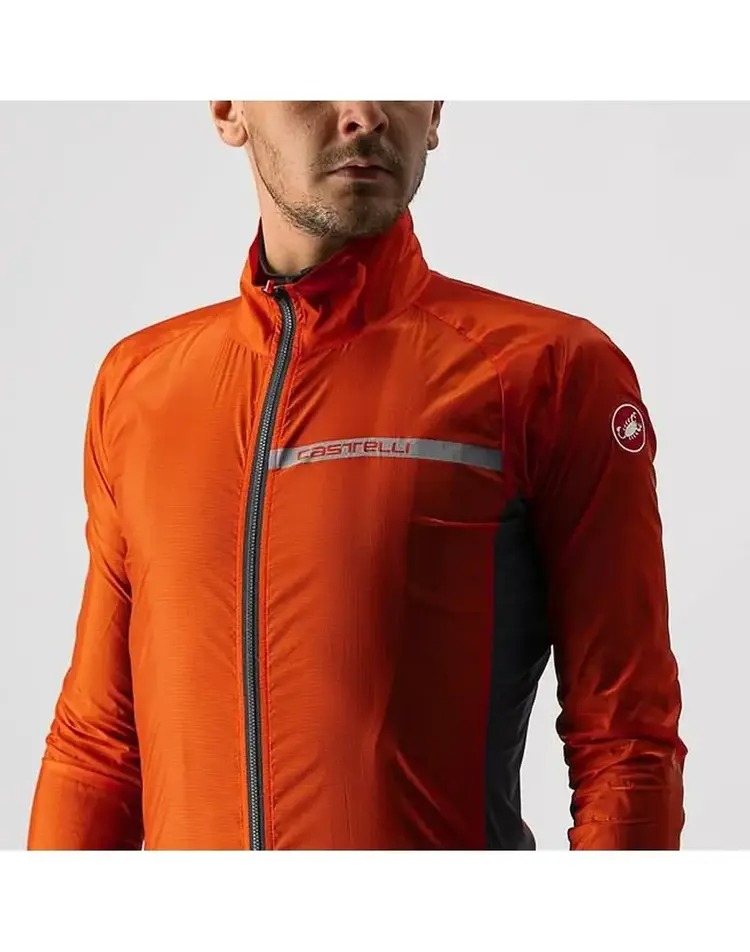 Castelli Castelli Squadra Stretch Jacket, Men's, Fiery Red/Dark Gray