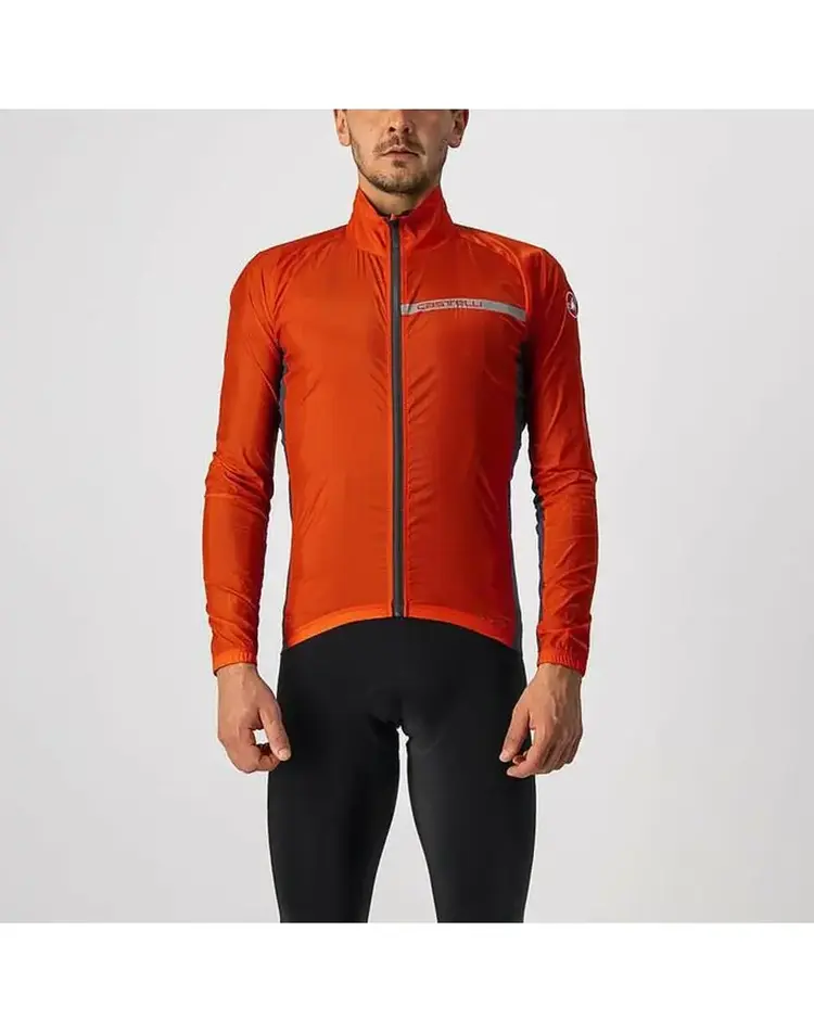 Castelli Castelli Squadra Stretch Jacket, Men's, Fiery Red/Dark Gray