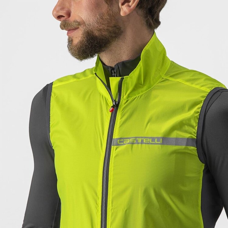 Castelli Castelli Squadra Stretch Vest, Men's, Electric Lime/Dark Gray