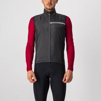 Castelli Squadra Stretch Vest, Men's, Light Black/Dark Gray