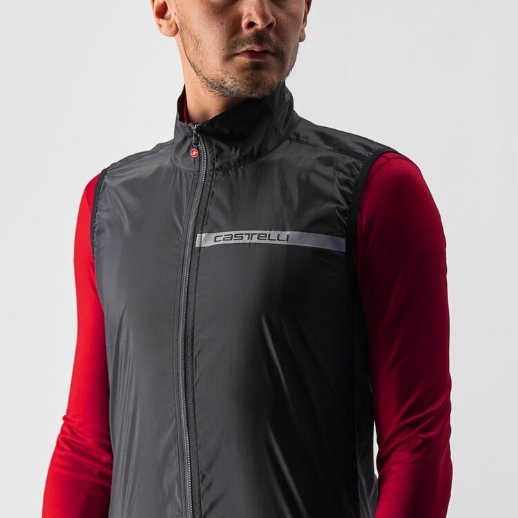 Castelli Castelli Squadra Stretch Vest, Men's, Light Black/Dark Gray