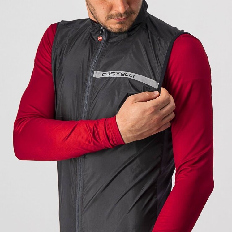 Castelli Castelli Squadra Stretch Vest, Men's, Light Black/Dark Gray