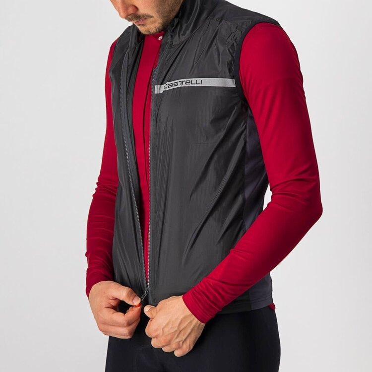 Castelli Castelli Squadra Stretch Vest, Men's, Light Black/Dark Gray